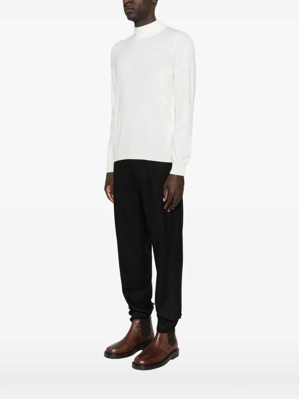 Tagliatore Lionel high-neck sweater Wit