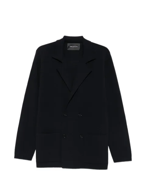 Tagliatore double-breasted knitted blazer