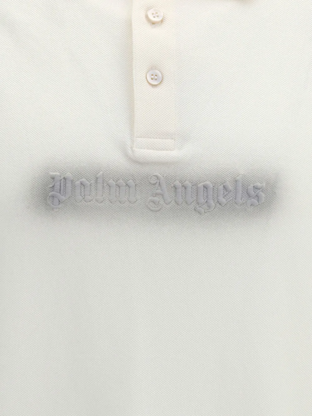 Palm Angels Logo Spray regular polo shirt Beige