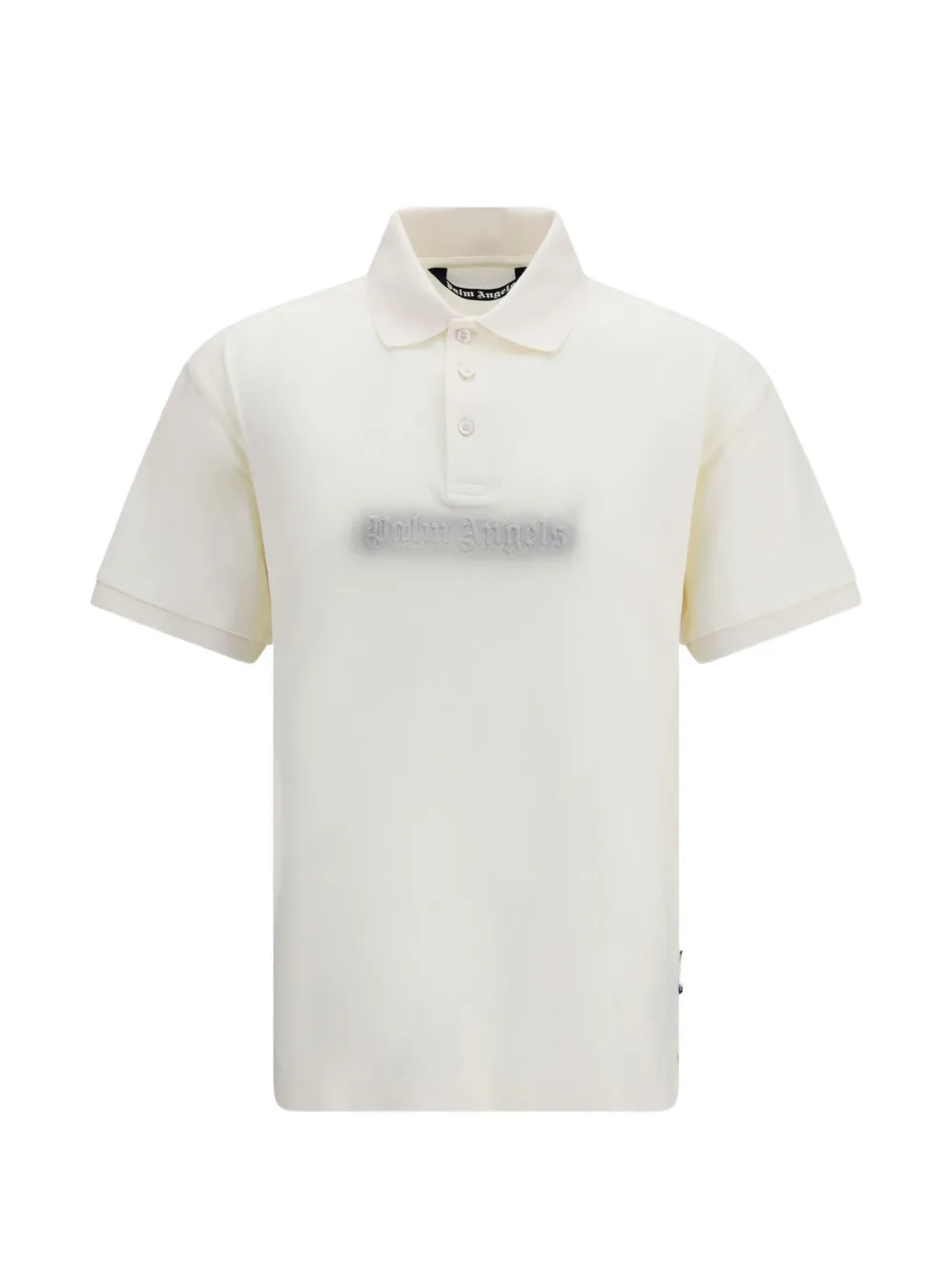 Palm Angels Logo Spray regular polo shirt Beige
