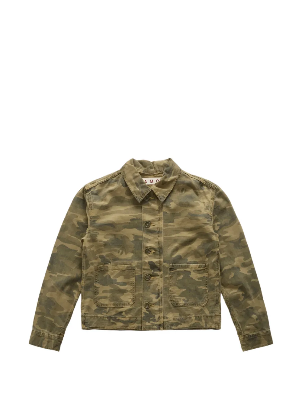 Amo Cadet Cuflage-pattern Jacket In Green