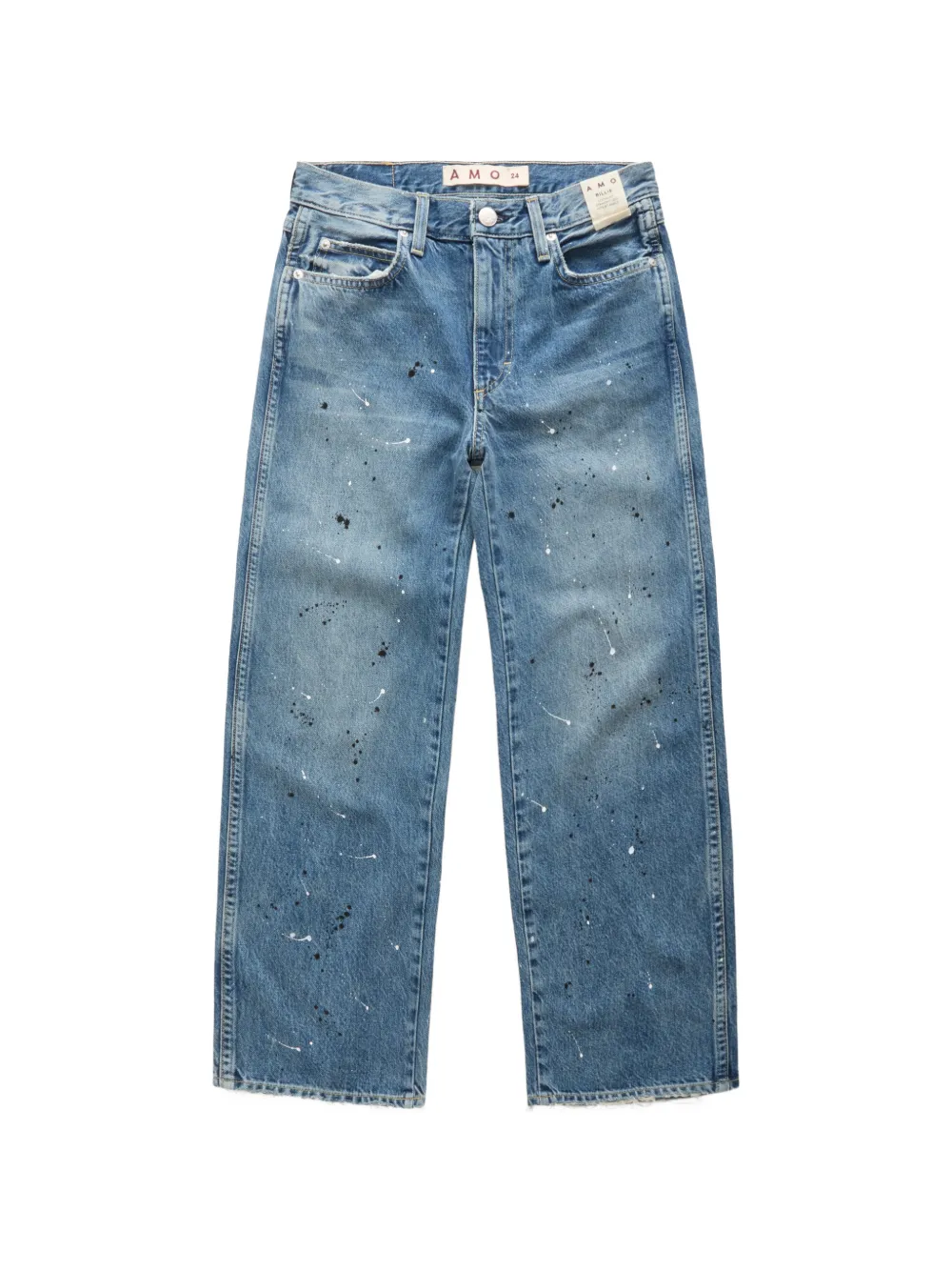 AMO Billie paint-splatter jeans