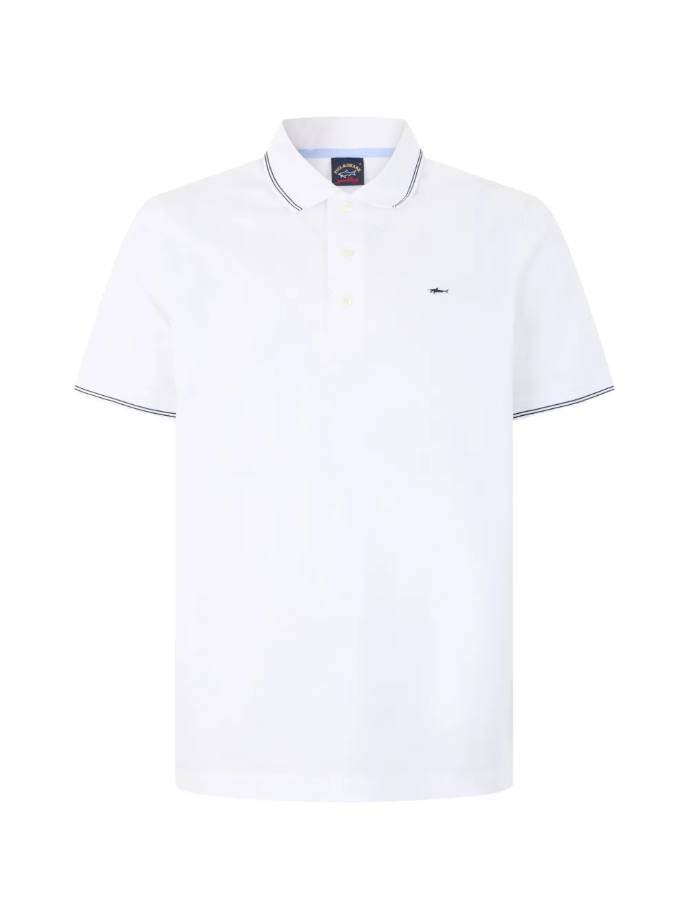 Paul & Shark logo-patch tipped polo shirt
