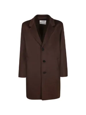 Séfr Brushed Alois Wool Coat | Brown | FARFETCH