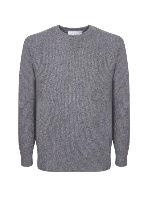 AMARANTO  ribbed-knit raglan-sleeve sweater