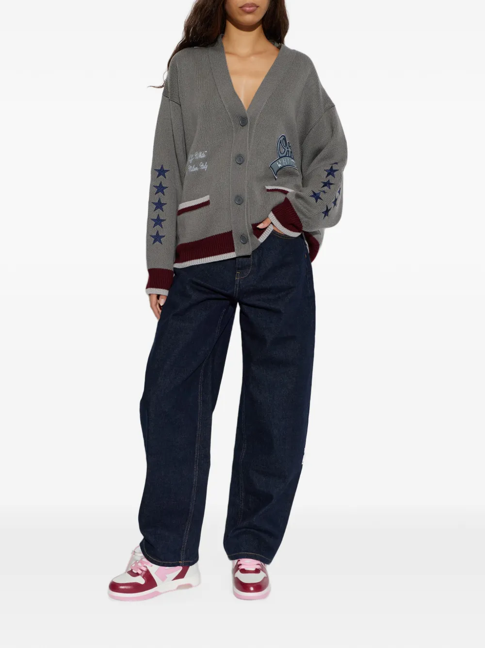 Off-White Vest met logopatch Grijs