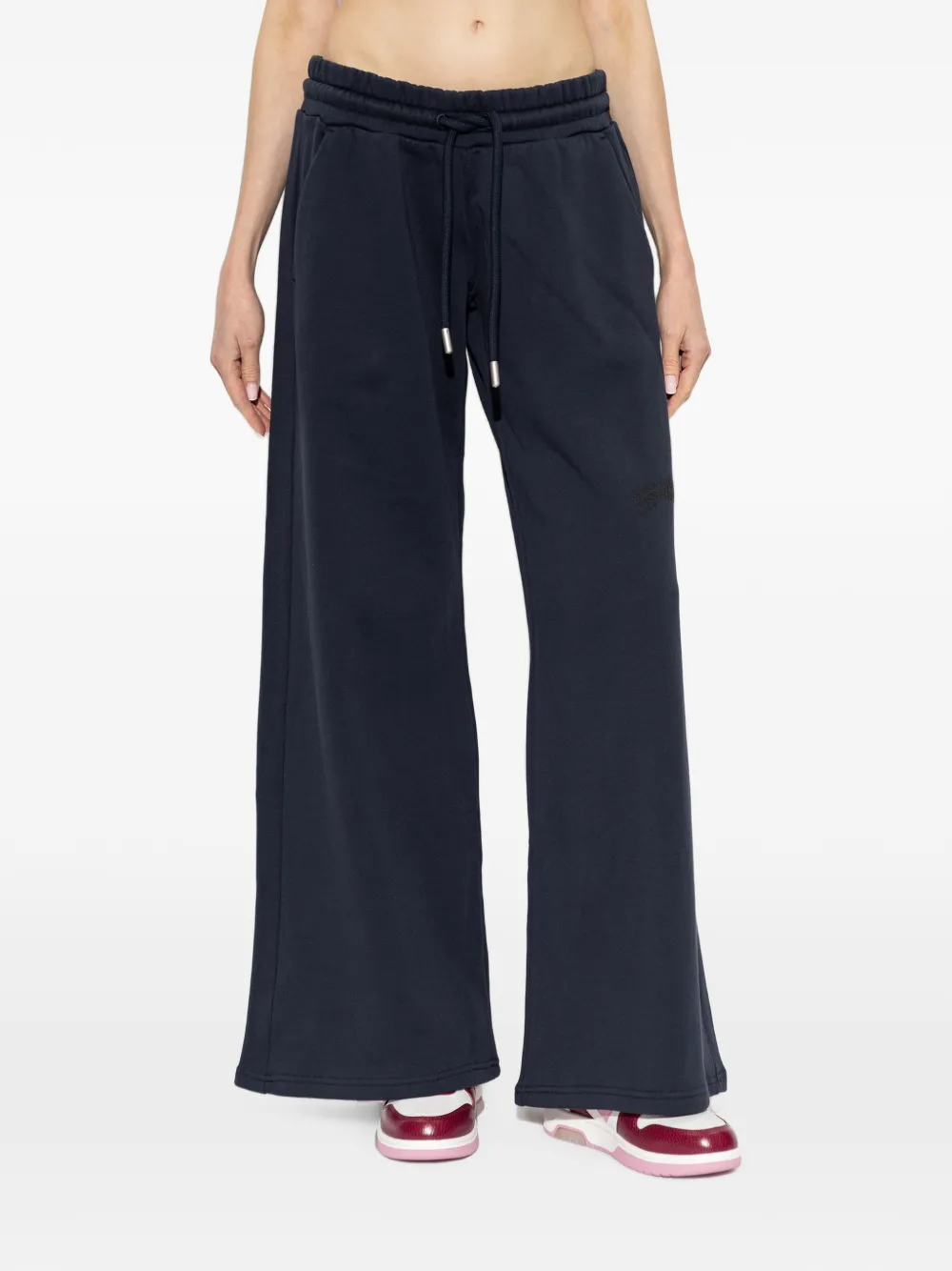 Off-White Trainingsbroek met elastische taille Blauw