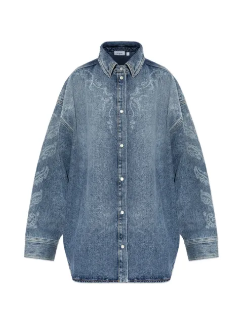 Off-White paisley-print denim shirt