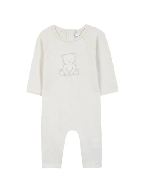 Tartine Et Chocolat bear-motif knitted romper