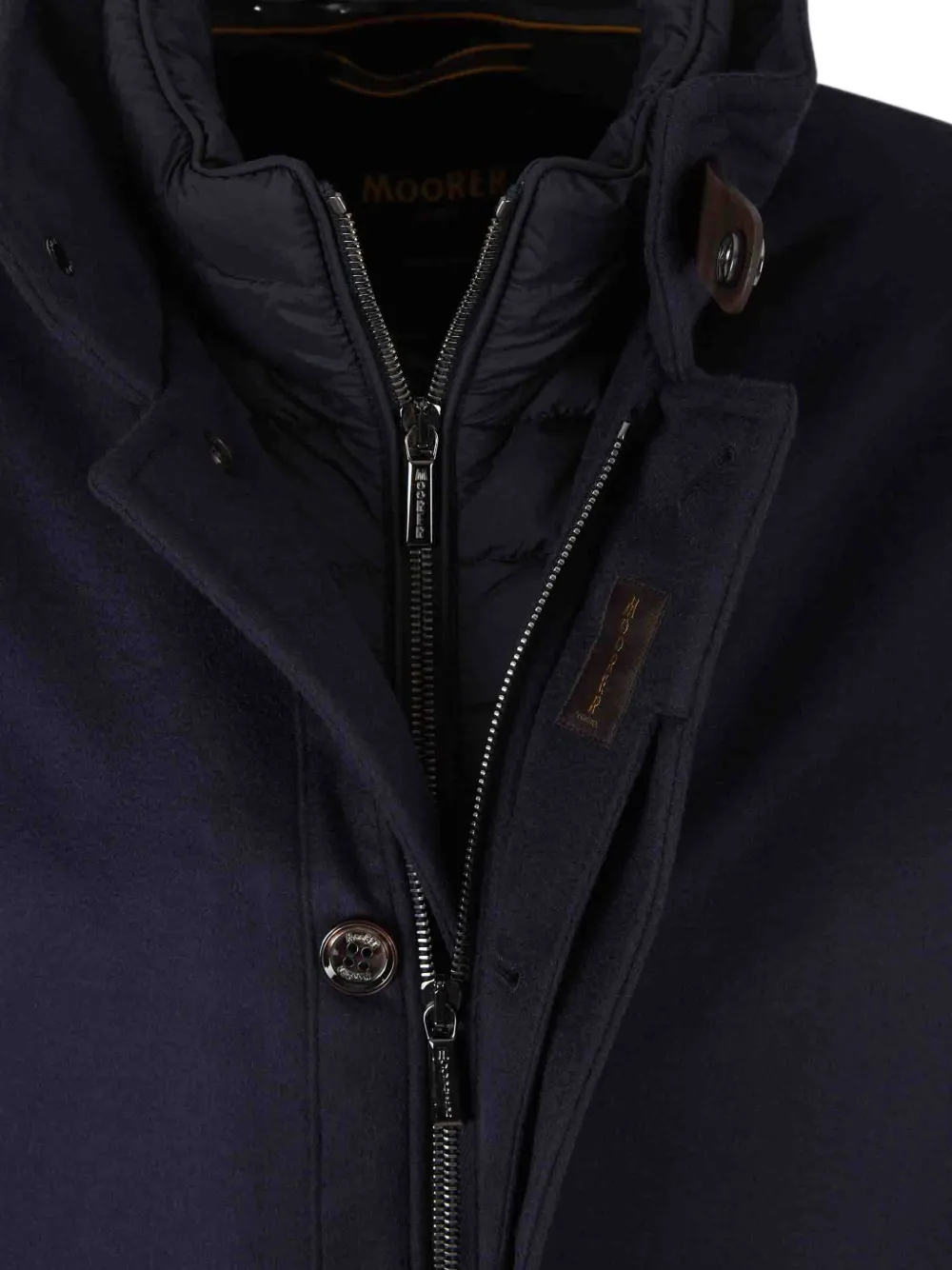 Moorer Jas met hoge hals Blauw
