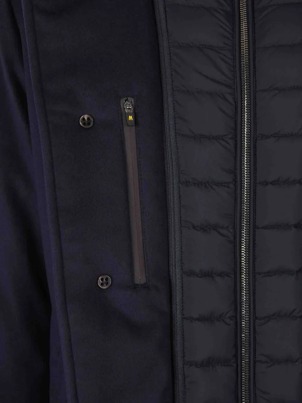 Moorer Jas met hoge hals Blauw