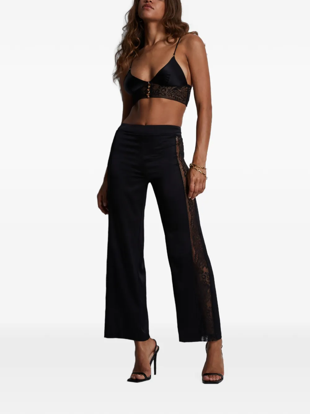 Aubade Midnight Whisper broek met kanten vlak Zwart