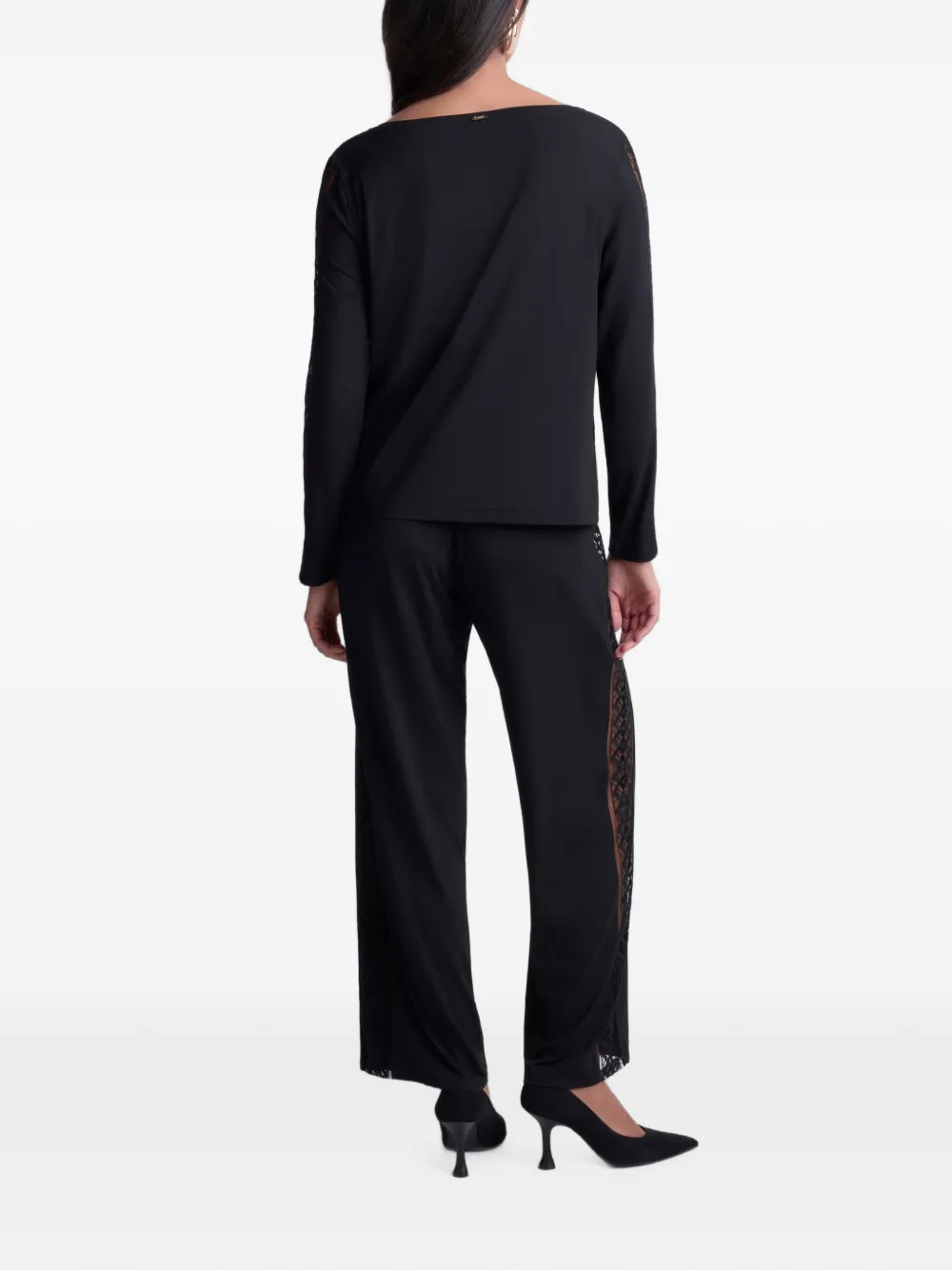 Aubade Sweet Obsession pyjamabroek met kanten vlak Zwart