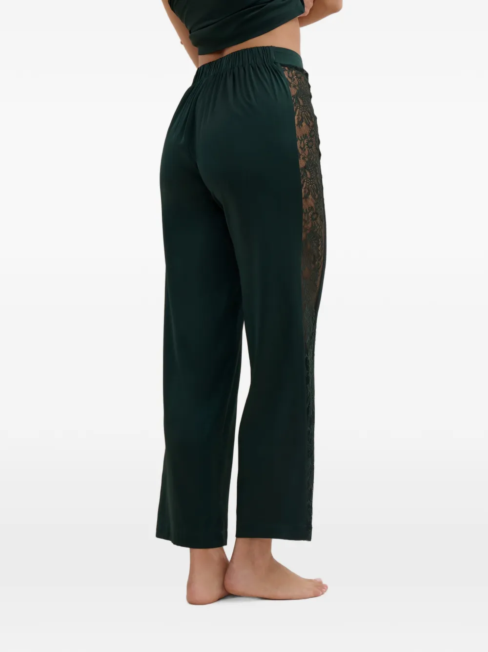 Aubade Midnight Whisper pyjamabroek met kanten vlak Groen
