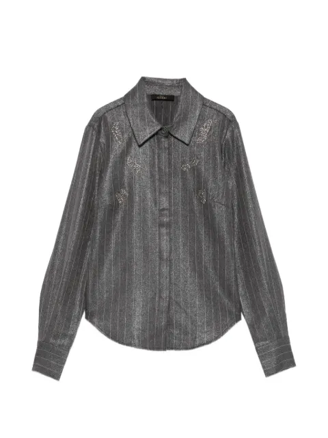 TWINSET pinstripe bead-embellished shirt