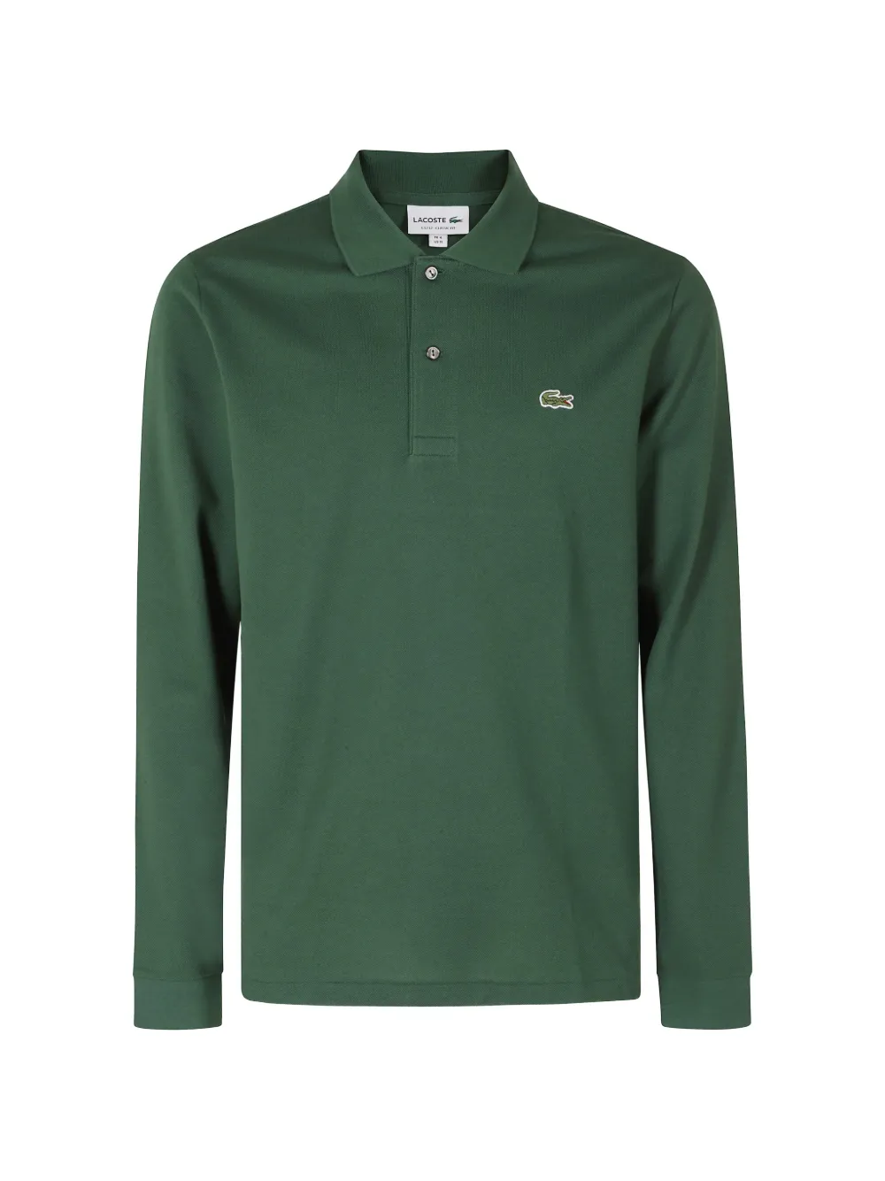 Lacoste logo-patch long-sleeve polo shirt