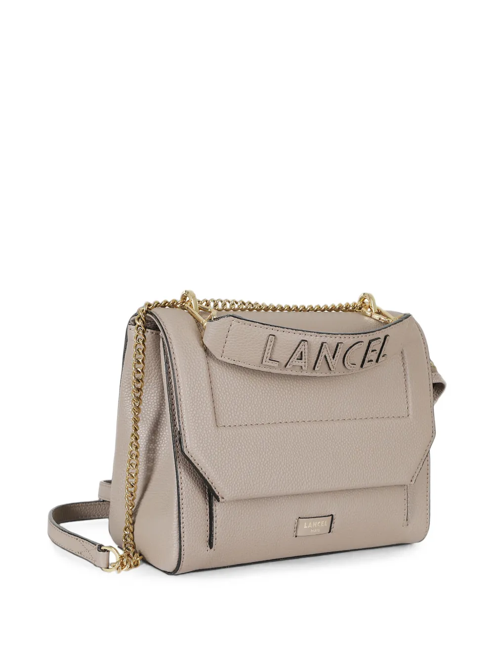 Lancel Medium Ninon crossbodytas met korrelstructuur en logo-plakkaat Beige