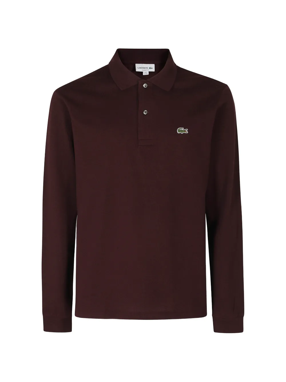 Lacoste logo-patch long-sleeve polo shirt
