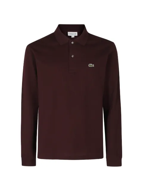 Lacoste playera tipo polo manga larga con parche del logo