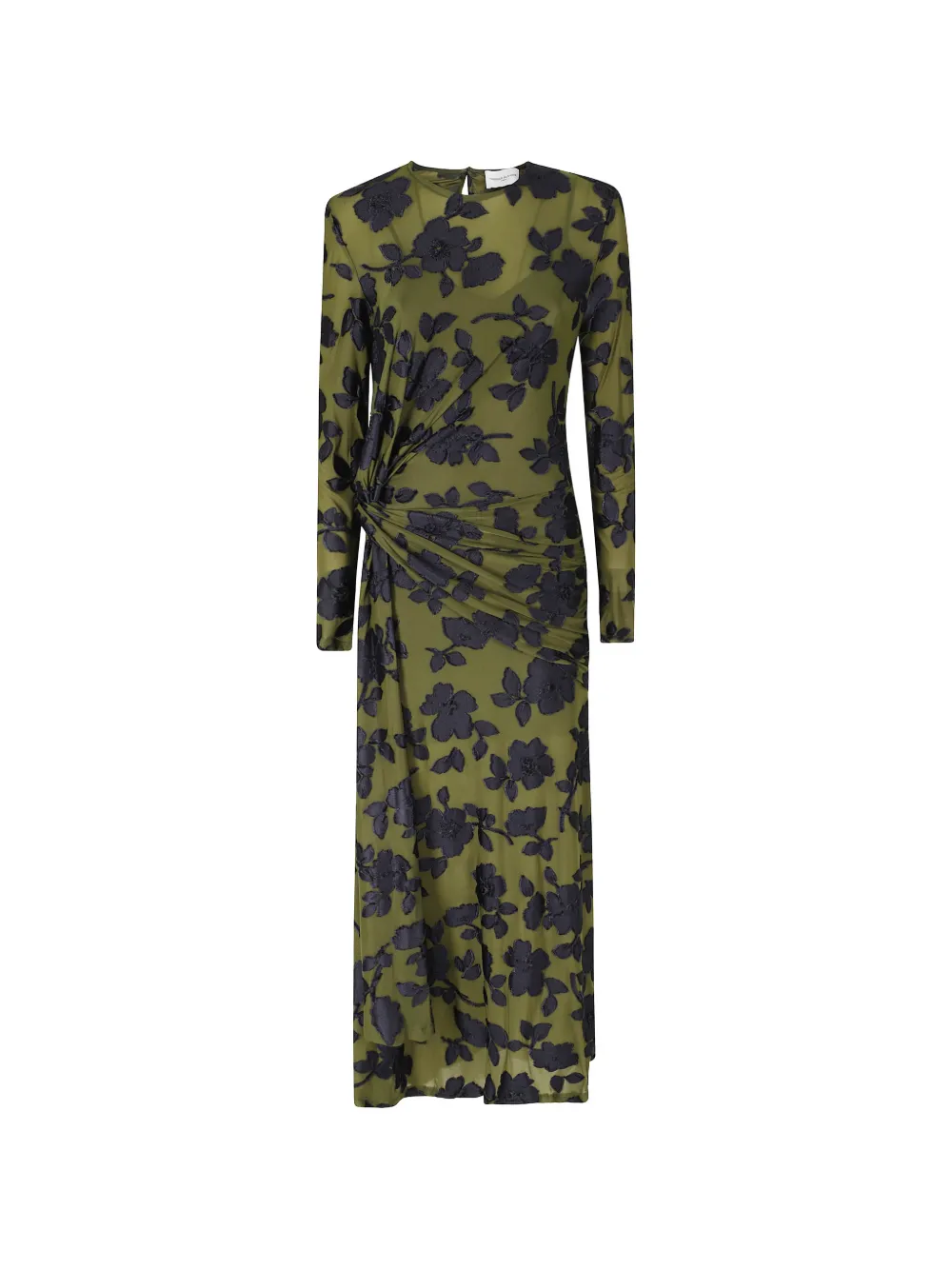 Isabelle Blanche floral-embroidered gathered maxi dress