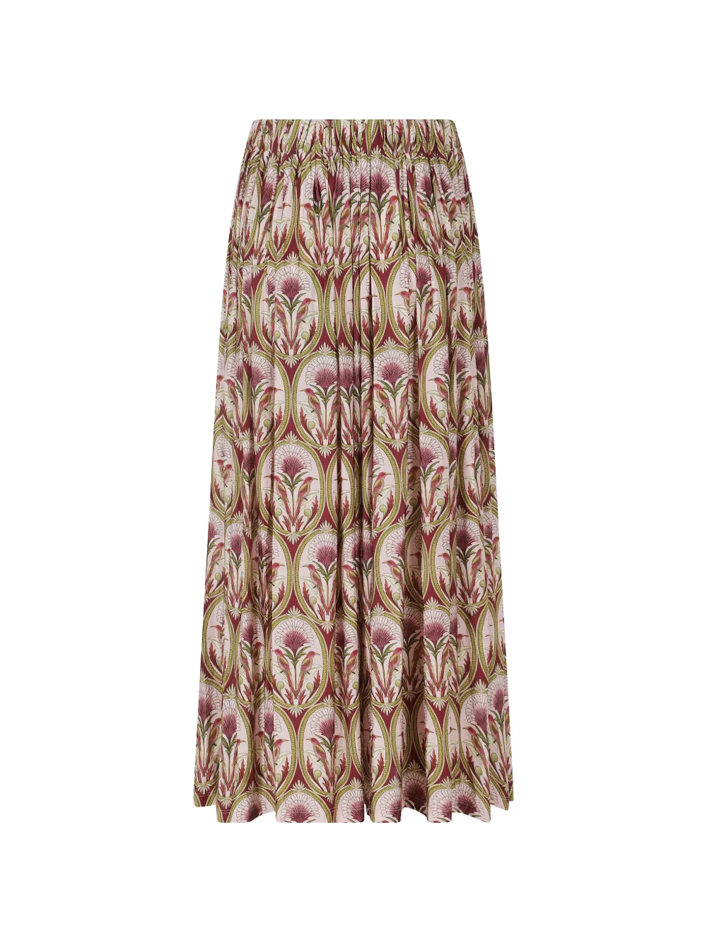 FARM Rio Garden Medal midi-plooirok met print Roze