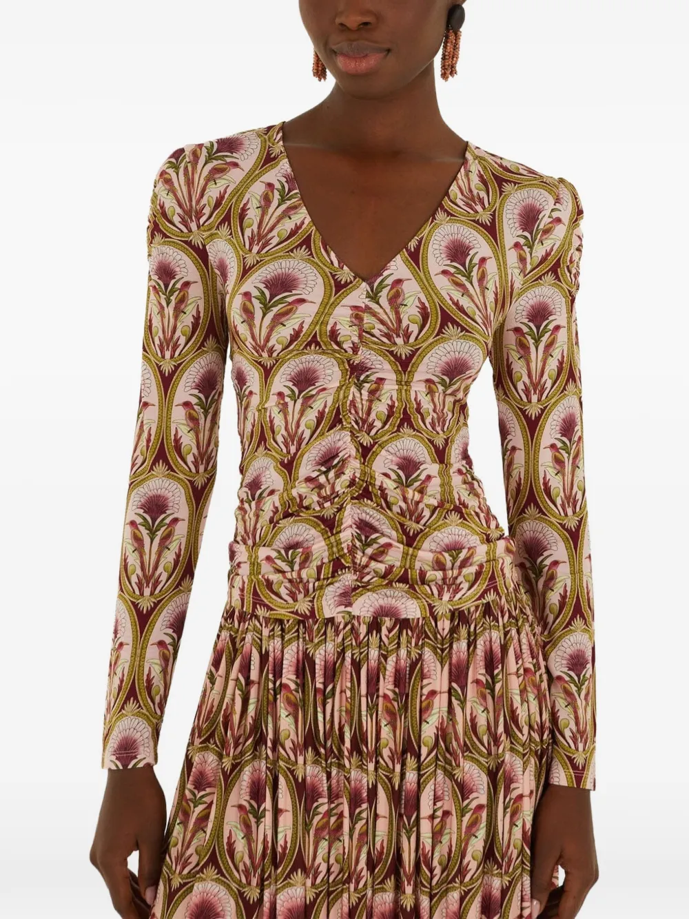 FARM Rio Garden Medal ruched blouse