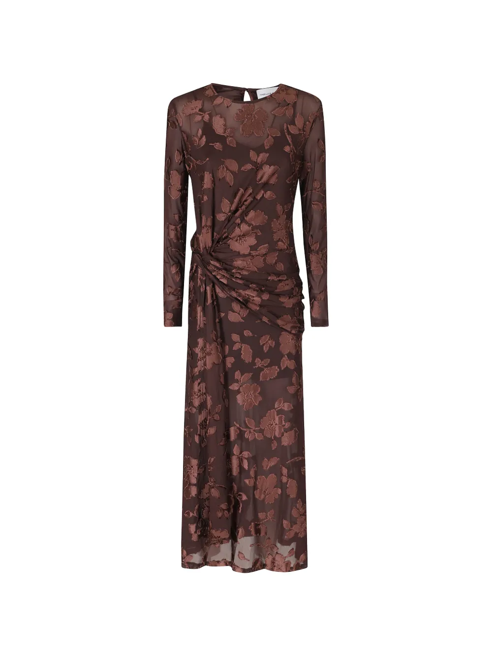 Isabelle Blanche floral-embroidered gathered maxi dress
