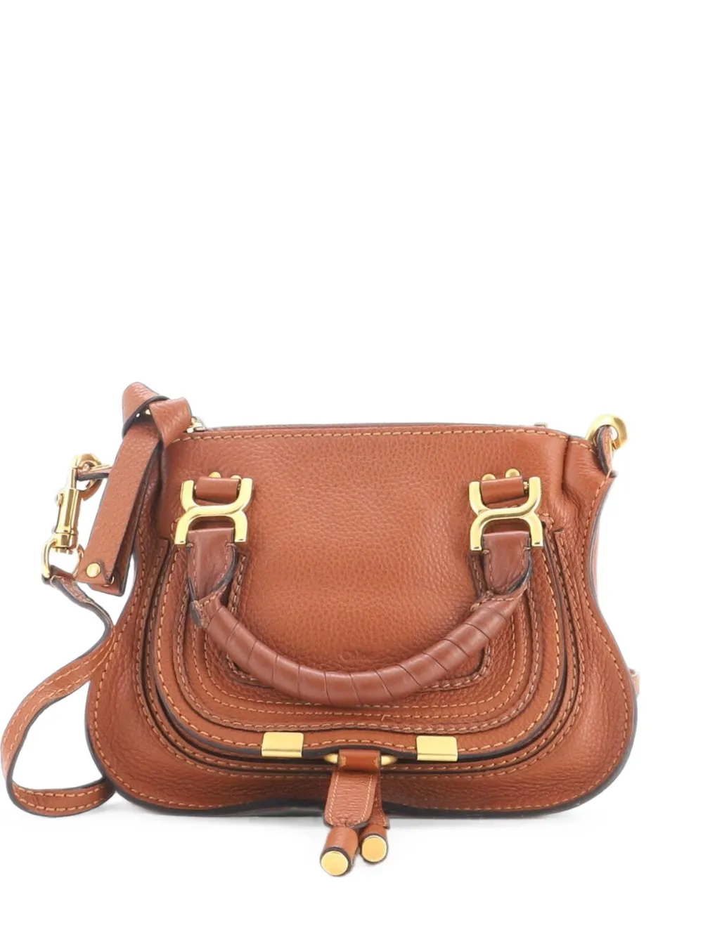 Chloé Pre-Owned Marcie Satchel Leather Baby crossbody bag - Marrone