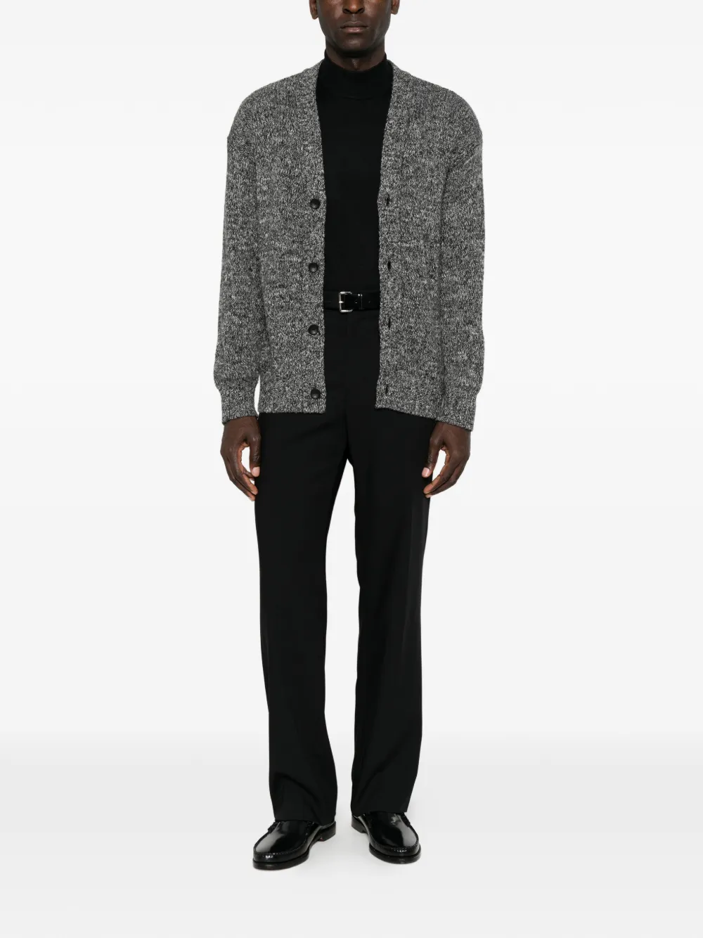 Tagliatore high-neck fine-knit sweater Zwart