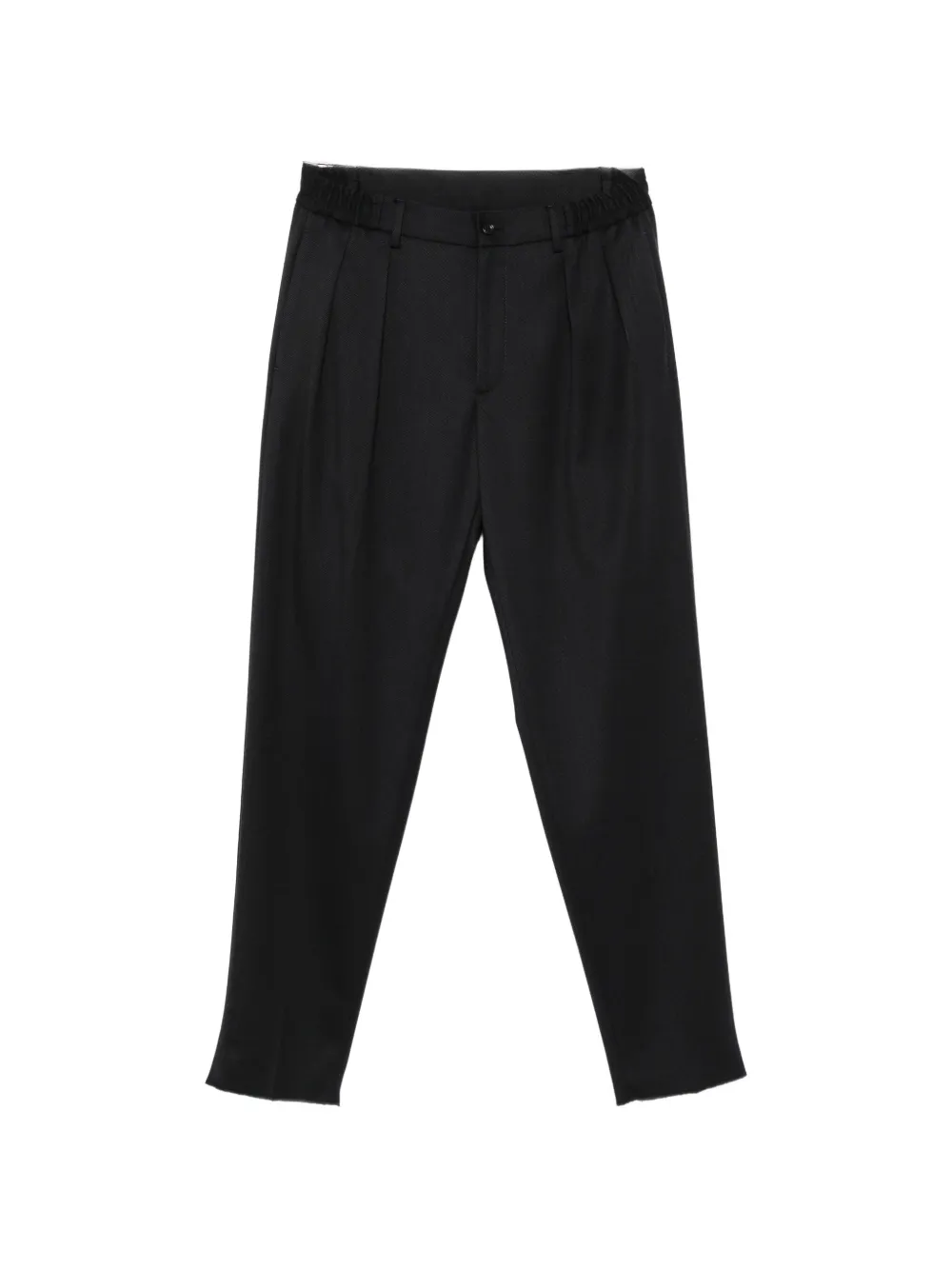 Tagliatore pleated twill-weave trousers Blauw