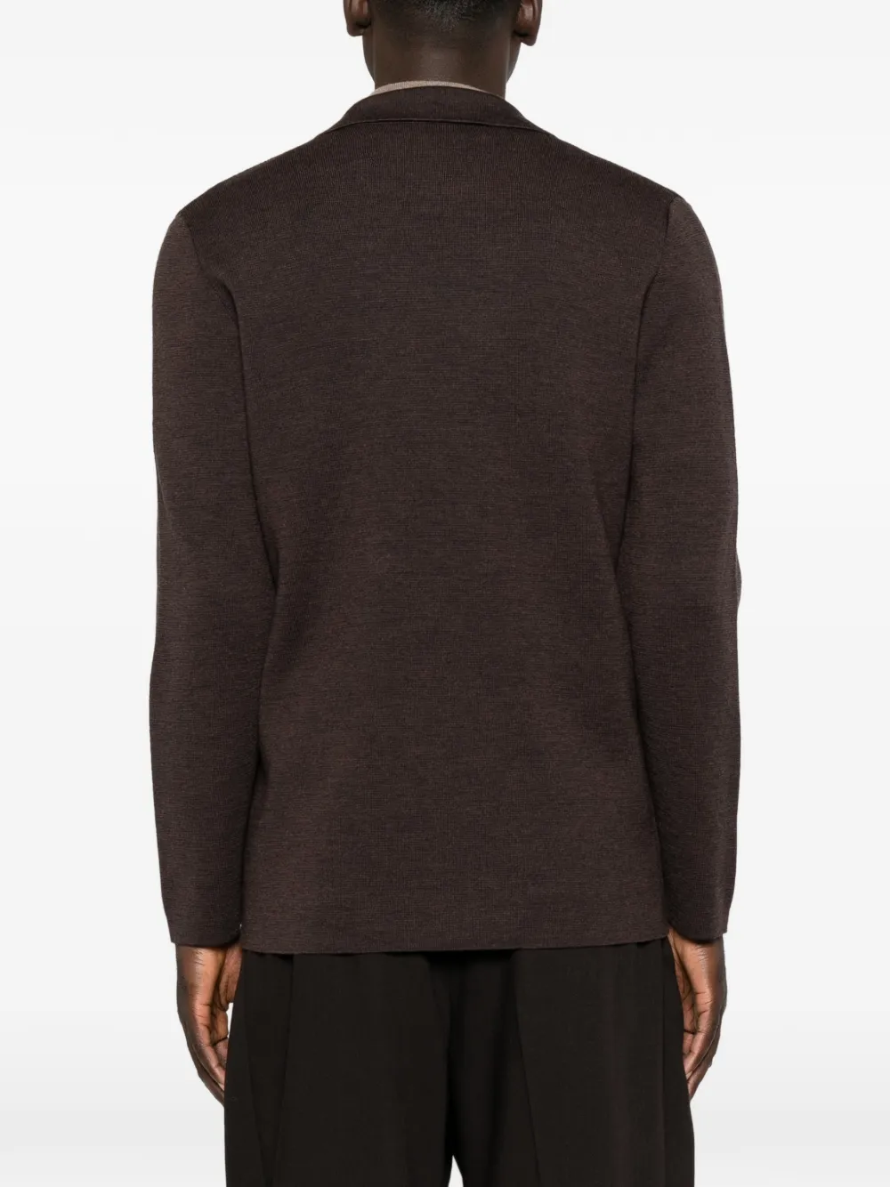 Tagliatore double-breasted knitted cardigan Bruin