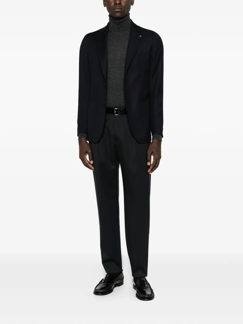 Tagliatore herringbone-weave blazer Blauw
