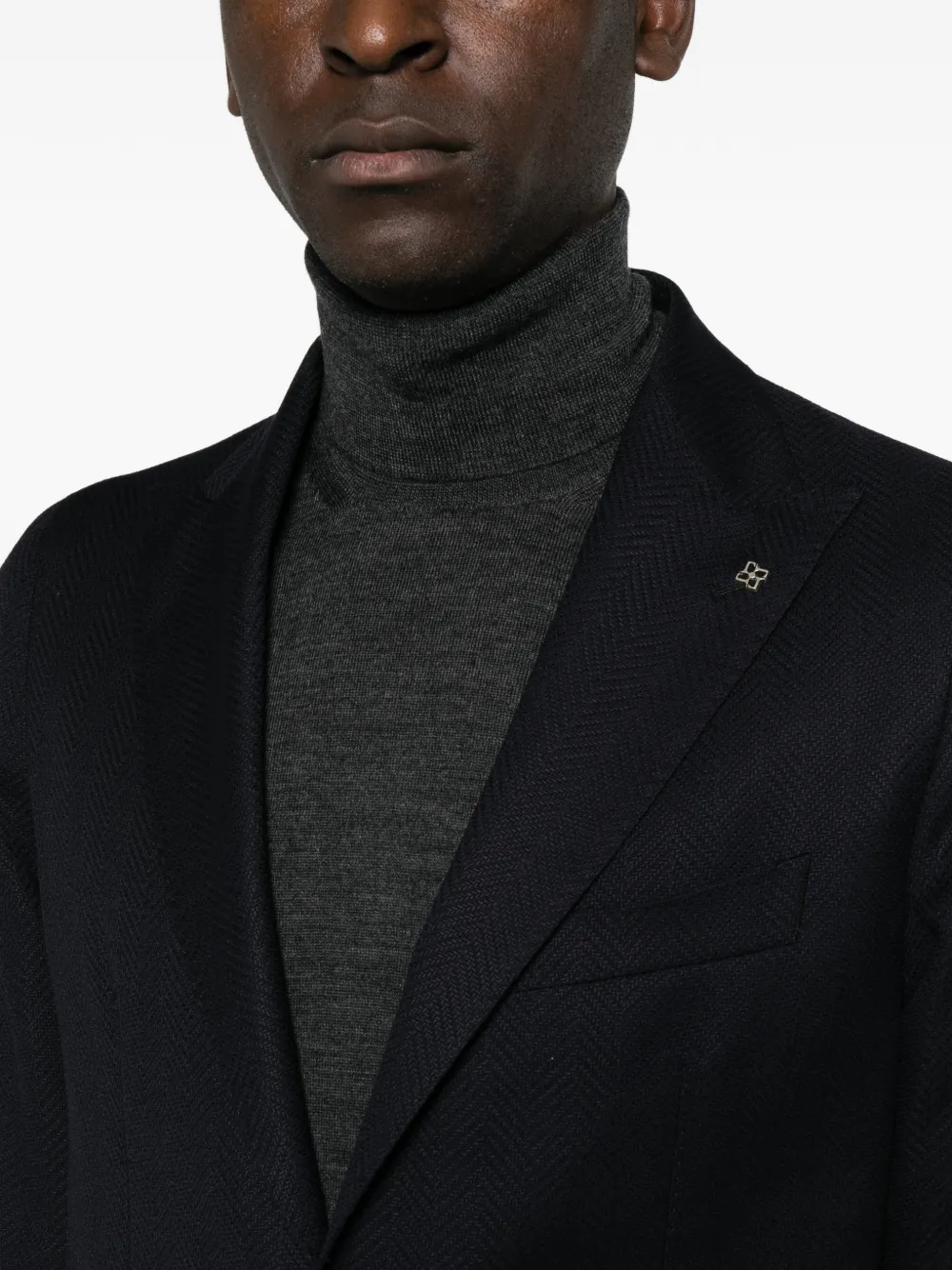Tagliatore herringbone-weave blazer Blauw