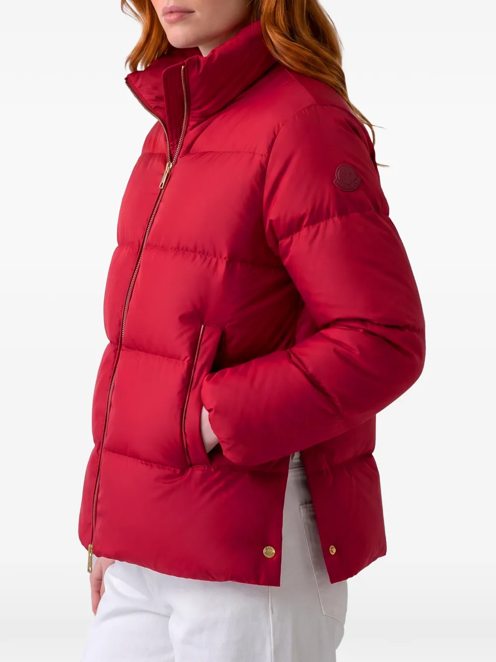 Moncler Vivantesse gewatteerd donsjack Rood