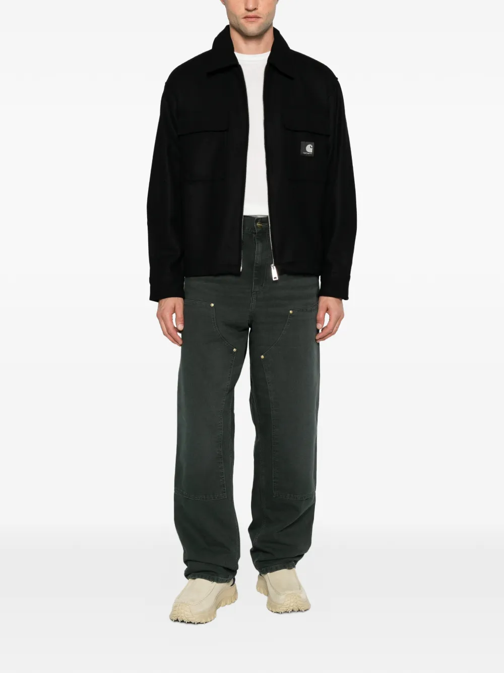 Carhartt WIP Jack met logopatch Zwart