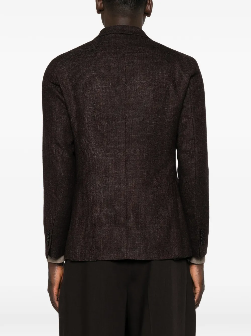 Tagliatore double-breasted peak-lapels blazer Bruin
