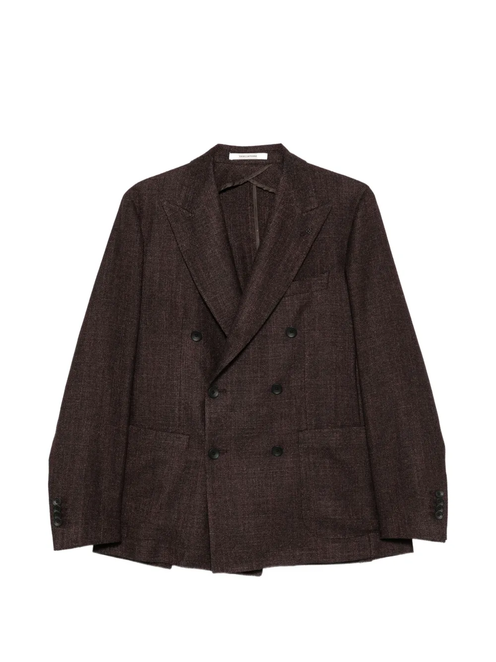 Tagliatore double-breasted peak-lapels blazer Bruin