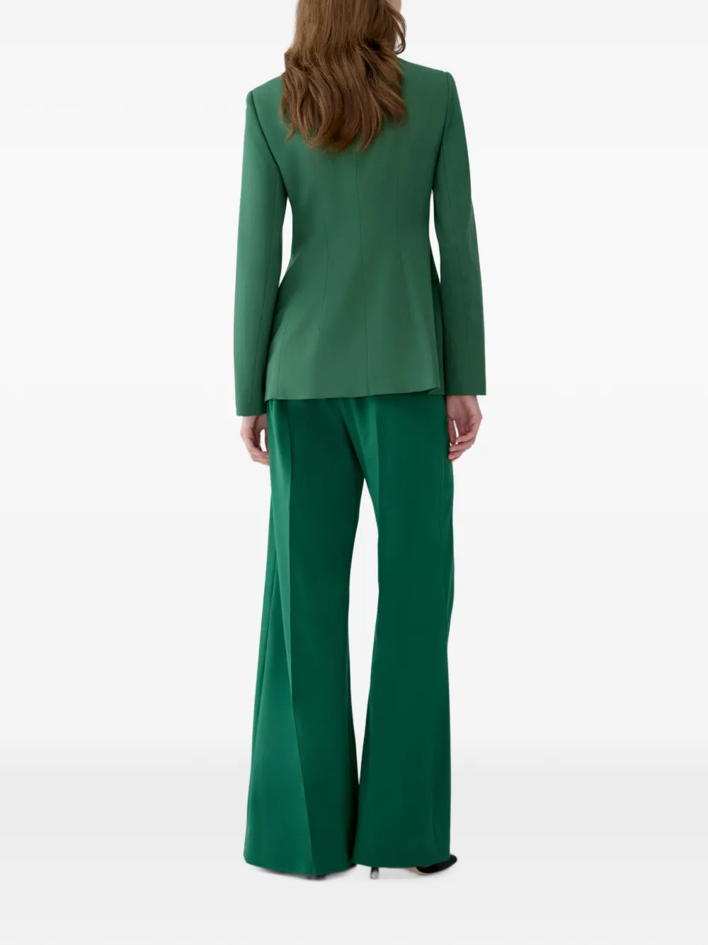 Carolina Herrera Peak-lapel Single-breasted Blazer in Green, view 4