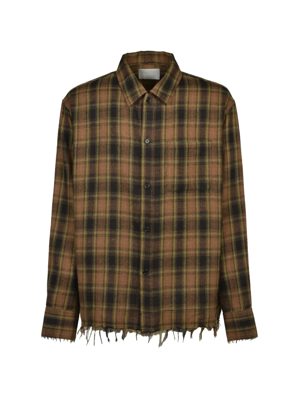CEDARWOOD Echo frayed flannel shirt