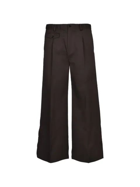 CEDARWOOD pleated bootcut trousers