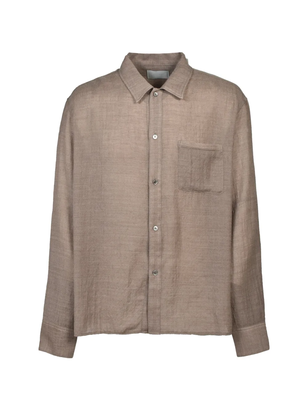 CEDARWOOD chest-pocket straight-hem shirt