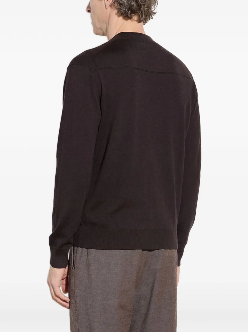 Paolo Pecora crew-neck wool sweater Bruin