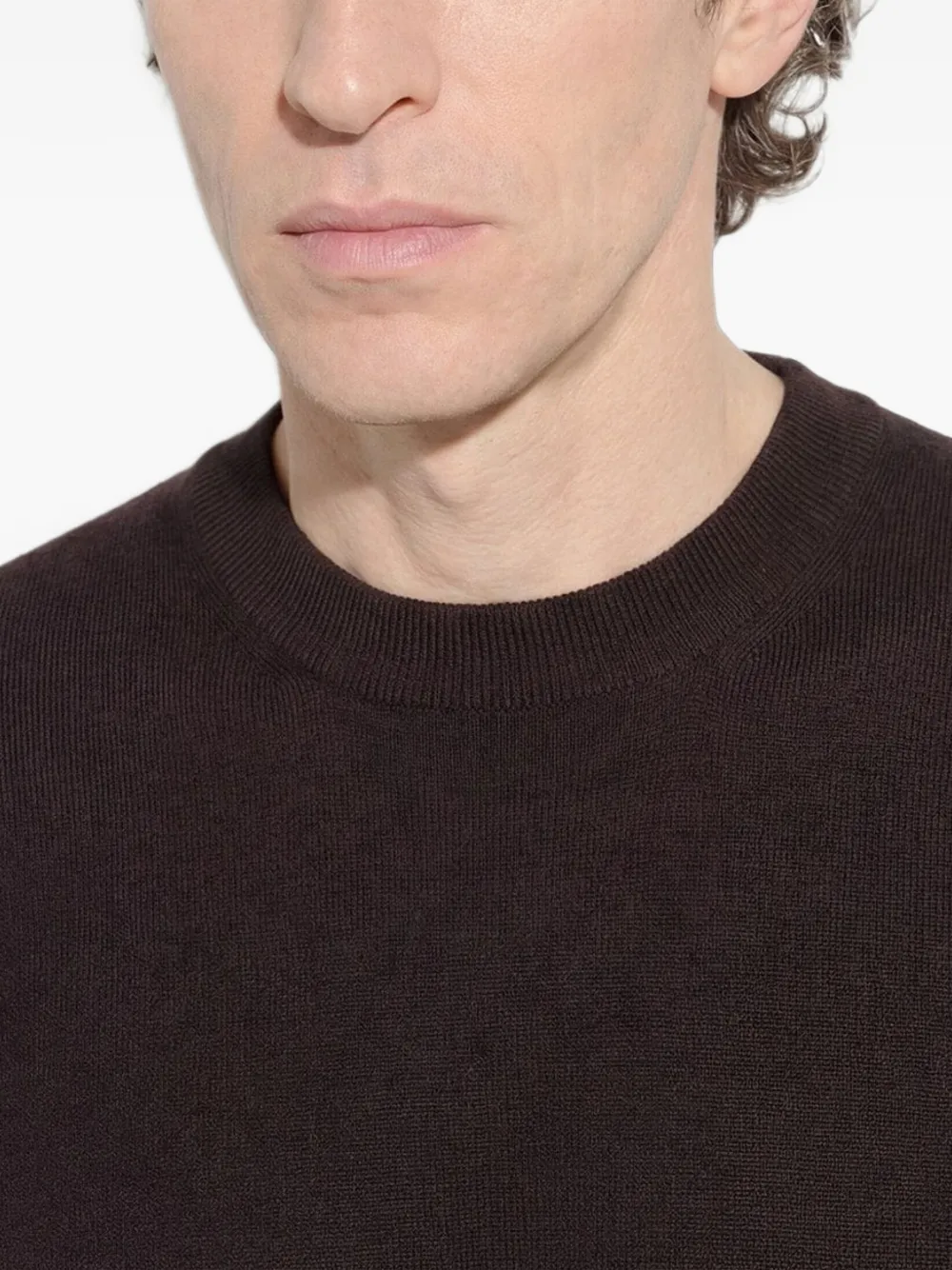 Paolo Pecora crew-neck wool sweater Bruin