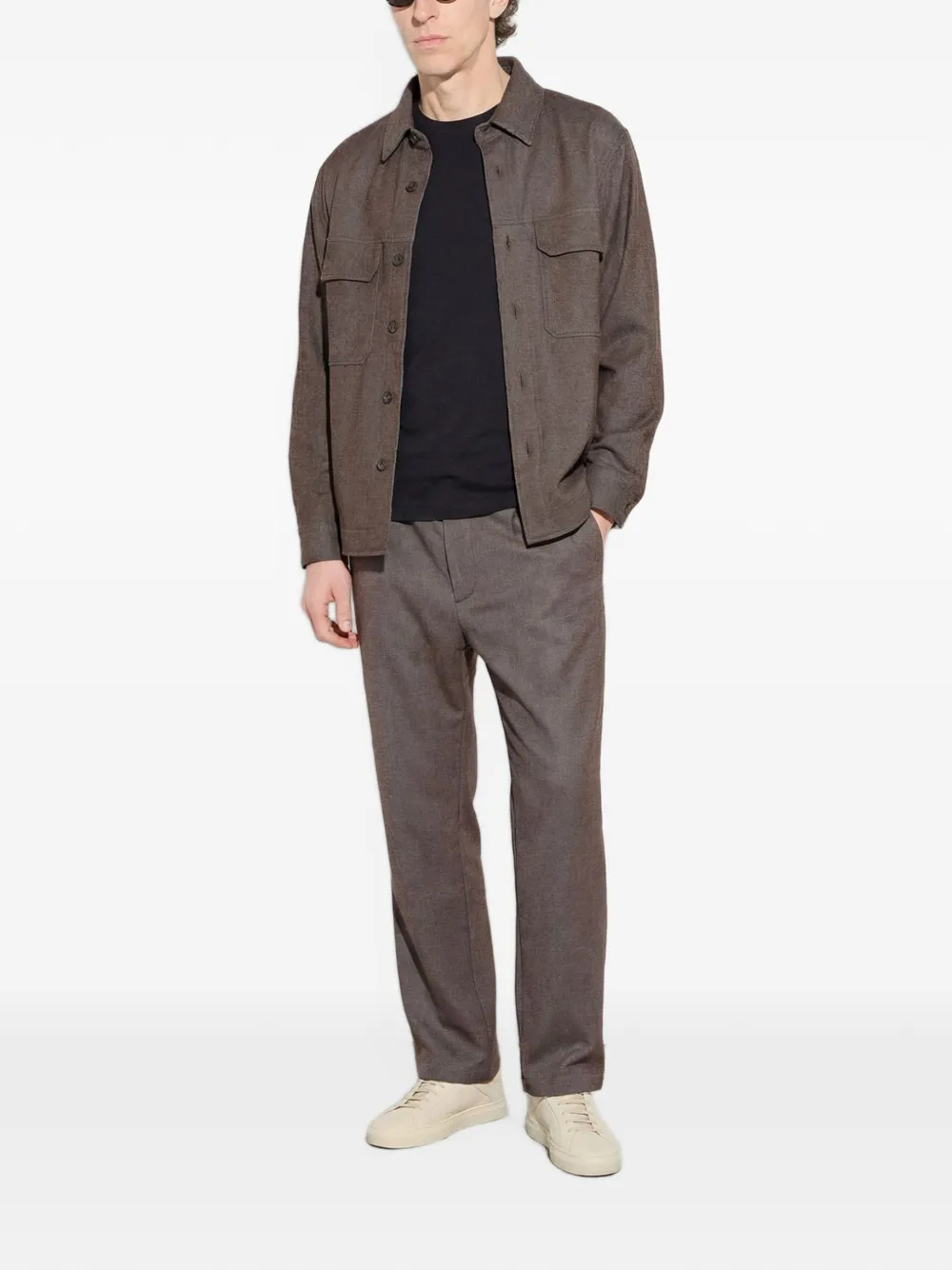 Paolo Pecora crew-neck wool sweater Bruin
