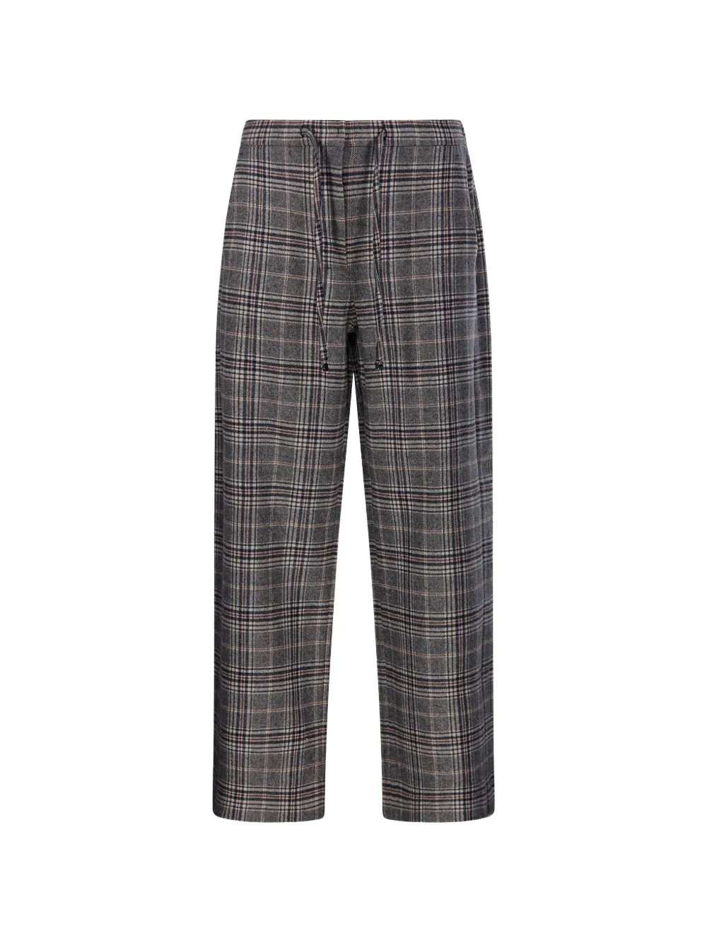 'S Max Mara check-pattern drawstring trousers