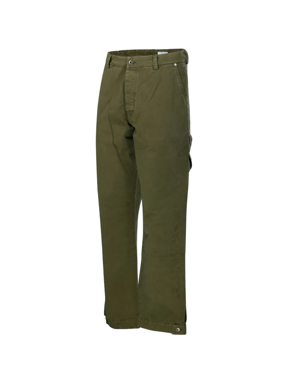 Off-White Broek met geborduurd logo Groen