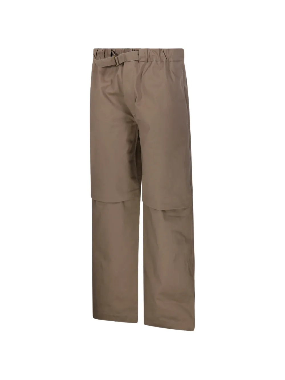 DARKPARK Broek met ceintuur en gelaagde knievlakken Beige