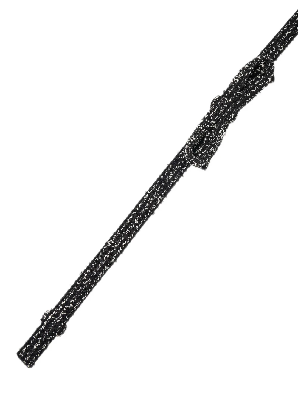 Carolina Herrera Tweed riem met strik Zwart
