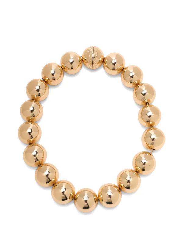 Carolina Herrera Ball-bead Necklace in Gold