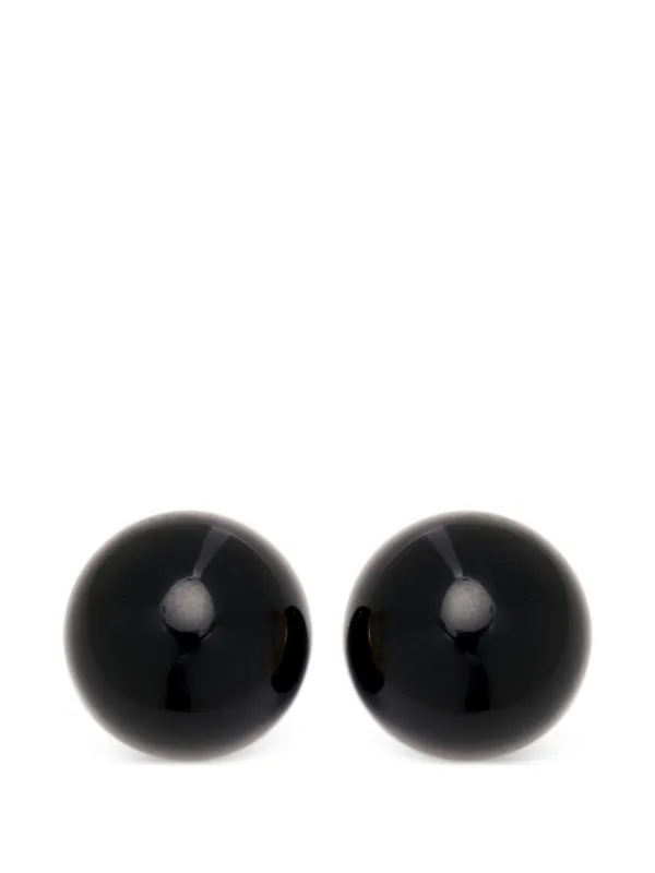 Carolina Herrera Ball Clip-on Earrings in Gold